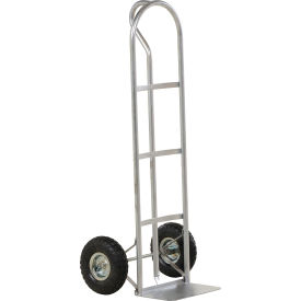 Galvanized Steel P-Handle Truck, Pneumatic Wheels, 500 lb Capacity view 2