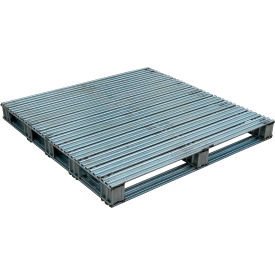 Vestil Manufacturing SPL-4848 Vestil™ Open Deck Pallet, Galvanized Steel, 48"L x 48"W, 8,000 lb. Floor Capacity, Gray image.