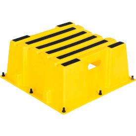 Vestil 1 Step Polyethylene Nestable Stool 25"L x 25"W x 10-1/2"H Yellow 
