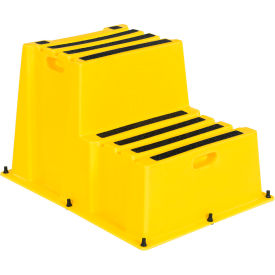 Vestil 2 Step Polyethylene Nestable Stool 33"L x 25"W x 20-1/2"H Yellow 