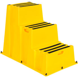 Vestil 3 Step Polyethylene Nestable Stool 42"L x 25"W x 30-1/2"H Yellow 