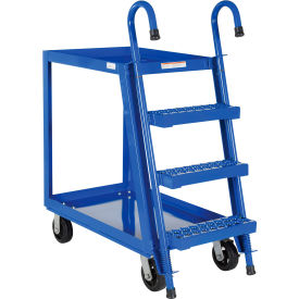 Vestil Steel 2 Shelf Stock Picker 1000 lb. Capacity 39-3/4"L x 21-7/8"W x 52-1/8"H 