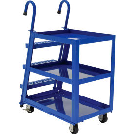 Vestil Steel 3 Shelf Stock Picker 1000 lb. Capacity 39-3/4"L x 21-7/8"W x 52-1/8"H 