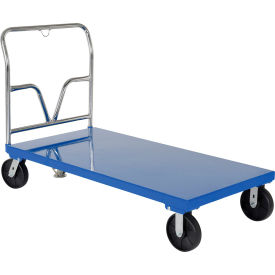 Vestil Steel Platform Truck 8" Glass-Filled Nylon Casters 65-1/2" x 30" 3600 lb. Capacity 