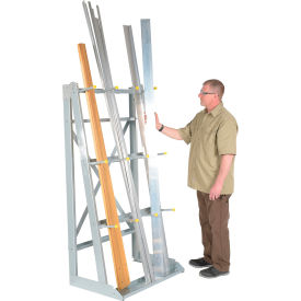Vestil Vertical Floor Mounted Rack 3 Bays 2000 lb. Cap. 36-15/16"W x 24-13/16"D x 70-3/4"H 