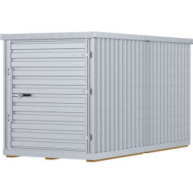Galvanized Steel Storage Building, 60"W x 73-1/4"H Door, 3600 lb. Cap., Gray view 2
