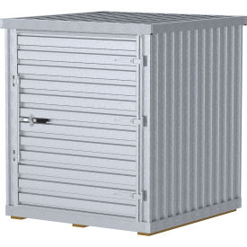 Galvanized Steel Storage Building, 60"W x 73-1/4"H Door, 1800 lb. Cap., Gray view 2