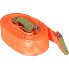 Vestil Polyester Cam Cargo Strap with E-Clip 1200 lb. Capacity 2" x 16 Orange 
