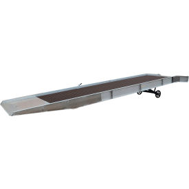Aluminum/Steel Yard Ramp Grating, 432''L x 74''W, 16,000 Lb. Capacity, Silver view 2