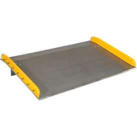 Vestil Manufacturing TAS-15-7248 Vestil™ Aluminum Dock Board with Steel Safety Curb, 72"W x 48"L, 15000 lb. Capacity image.