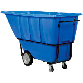 Vestil Extra Heavy Duty Plastic Tilt Truck 1 Cu. Yd. Capacity 2100 lb. Capacity Blue 