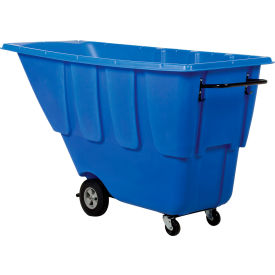 Vestil Heavy Duty Plastic Tilt Truck 1 Cu. Yd. Capacity 1250 lb. Capacity Blue 