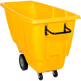 Vestil Light Duty Plastic Tilt Truck 1/2 Cu. Yd. Capacity 450 lb. Capacity Yellow 