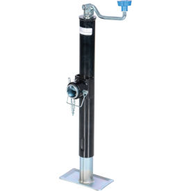 Steel Tube Ring Trailer Jack, 11-1/16"L x 7"W x 37-1/4"H, 2000 lb Capacity, Black view 2