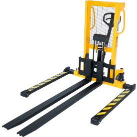 Steel Manual Stacker Adjustable Forks & Legs, 35-1/2" Lift, 550 lb Capacity view 2
