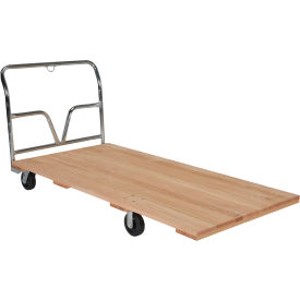Vestil Hardwood Platform Truck 6" Mold-On Rubber Wheels 74" x 36" 1600 lb. Capacity 