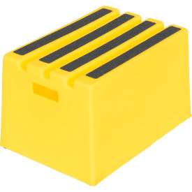 Vestil 1 Step Polyethylene Stool 13-3/4"L x 19-1/2"W x 11-3/4"H Yellow 