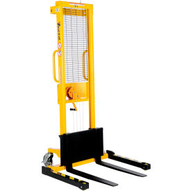Vestil Steel Stacker with Adjustable Manual Hand Winch 59" Lift 770 lb. Capacity 