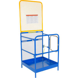 Vestil Steel Work Platform with 84" Expanded Back 1000 lb. Capacity 39"L x 36-3/16"W Blue 