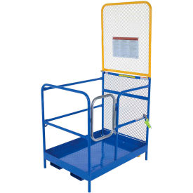 Steel Work Platform with 84" Expanded Back, 1000 lb. Capacity, 51"L x 36-3/16"W, Blue view 2