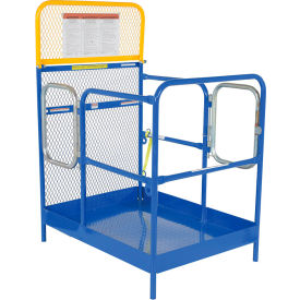 Vestil Steel Work Platform with 2 Door Entry 1000 lb. Capacity 51"L x 36-3/16"W Blue 