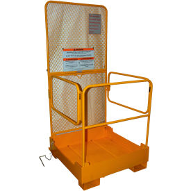 Vestil Steel Fold Down Work Platform with 84" Expanded Back 600 lb. Cap. 38"L x 38"W Yellow 