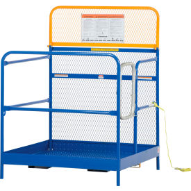 Steel Work Platform, 1000 lb. Capacity, 51"L x 48-1/4"W, Blue view 2