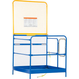 Steel Work Platform with 84" Expanded Back, 1000 lb. Capacity, 51"L x 48-1/4"W, Blue view 2