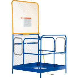 Vestil Steel Work Platform w/2 Door Entry & Expanded Back 1000 lb. Cap. 51"L x 48-1/4"WBlue 