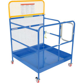 Steel Work Platform with Poly Casters, 1000 lb. Capacity, 50-15/16"L x 48"W, Blue view 2