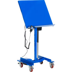 Vestil Steel Linear Actuated Mobile Tilting Work Table 24" x 24" Platform 300 lb. Capacity 