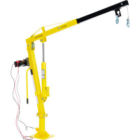 DC Powered Winch Truck Jib Crane, 500 lb Capacity, Yellow view 2