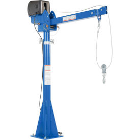 Vestil Manufacturing WTJ-20-3-AC Vestil™ AC Powered Jib Crane, 2,000 lb. Capacity, 63-1/4"H Span, 96-1/8"H Under Beam image.