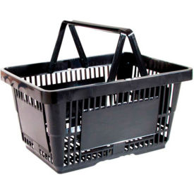 Versacart Systems, Inc. 201-22L PH BLK 12 Versacart® Black Plastic Shopping Basket 22 Liter with Black Plastic Handle - Pkg Qty 12 image.