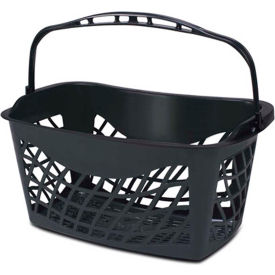 Versacart Systems, Inc. 201-E26 BLK 12 Versacart® Stylish Black Ergonomic Plastic Hand Basket 26 Liter - Pkg Qty 12 image.