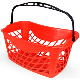 Versacart Systems, Inc. 201-E26 RED 12 Versacart® Stylish Red Ergonomic Plastic Hand Basket 26 Liter - Pkg Qty 12 image.