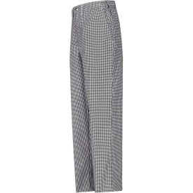 Vf Imagewear Inc 2020BW3430 Chef Designs Cook Pants, Black & White Check, Polyester/Cotton Twill, 34" x 30" image.
