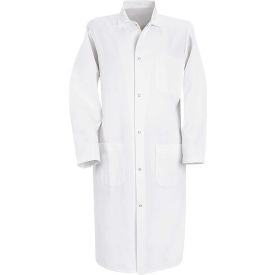 Vf Imagewear Inc 4004WHRG3XL Red Kap® Gripper-Front Butcher Frock W/Inside Top Pocket, White, Polyester/Cotton Twill, 3XL image.