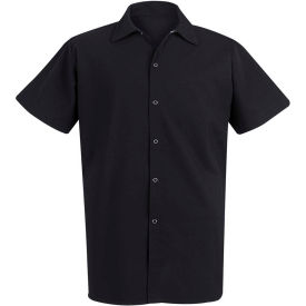 Vf Imagewear Inc 5035BKSS5XL Chef Designs Spun Polyester Long Cook Shirt, Black, Spun Polyester, 5XL image.