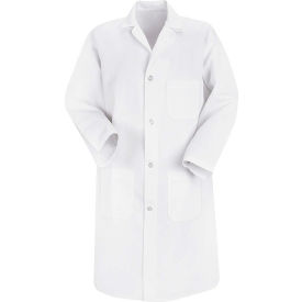 Vf Imagewear Inc 5700WHRGXL Red Kap® Mens Button-Front Lab Coat, White, Poly/Cotton, XL image.