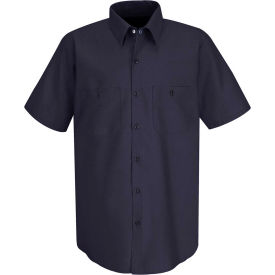 Vf Imagewear Inc SC40DNSSS Red Kap® Mens Wrinkle-Resistant Cotton Work Shirt Short Sleeve S Dark Navy SC40-SC40DNSSS image.