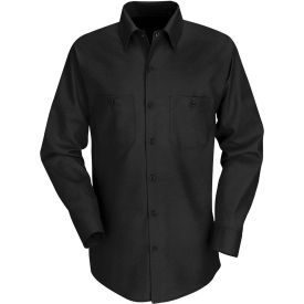 Vf Imagewear Inc SP14BKRGS Red Kap® Mens Industrial Work Shirt Long Sleeve Black Regular-S SP14 image.