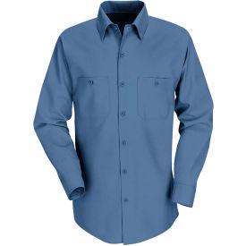 Vf Imagewear Inc SP14PBLNL Red Kap® Mens Industrial Work Shirt Long Sleeve Postman Blue Long-L SP14 image.