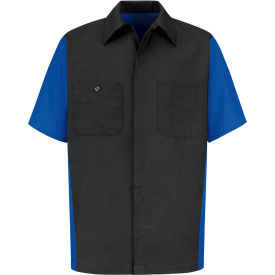 Vf Imagewear Inc SY20CRSSM Red Kap® Mens Crew Shirt Short Sleeve M Charcoal/Royal Blue SY20 image.