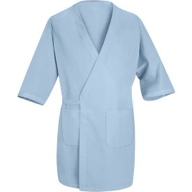 Vf Imagewear Inc WP10LBRGL Red Kap® Collarless Butcher Wrap W/Pockets, Light Blue, Polyester/Combed Cotton, L image.