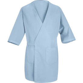 Vf Imagewear Inc WP10LBRGS Red Kap® Collarless Butcher Wrap W/Pockets, Light Blue, Polyester/Combed Cotton, S image.