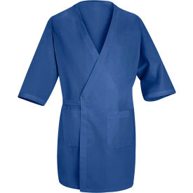 Vf Imagewear Inc WP10RBRGM Red Kap® Collarless Butcher Wrap, Royal Blue, Polyester/Combed Cotton, M image.