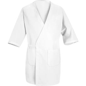 Vf Imagewear Inc WP10WHRG4XL Red Kap® Collarless Butcher Wrap W/Exterior Pockets, White, Polyester/Combed Cotton, 4XL image.