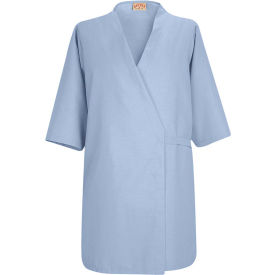Vf Imagewear Inc WP18LBRGS Red Kap® Collarless Butcher Wrap W/o Pockets, Light Blue, Polyester/Combed Cotton, S image.