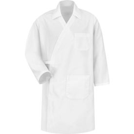 Vf Imagewear Inc WS40WHRG3XL Red Kap® Collarless Butcher Wrap W/Interior Pockets, White, Polyester/Combed Cotton, 3XL image.